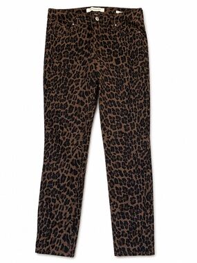 Vintage America Leopard Print Skinny Jeans Size 4 Animal Print Pants